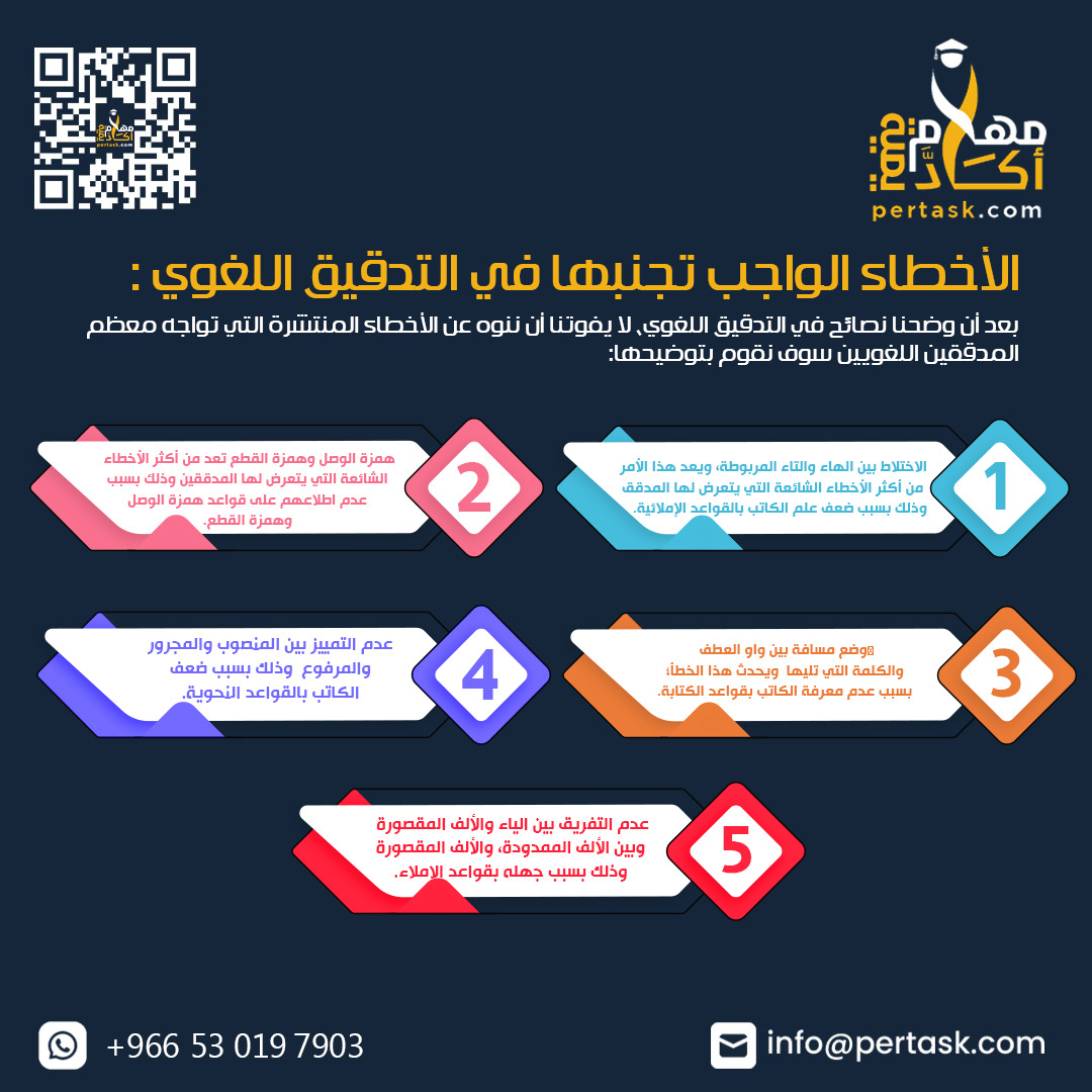 الأخطاء الواجب تجنبها في التدقيق اللغوي