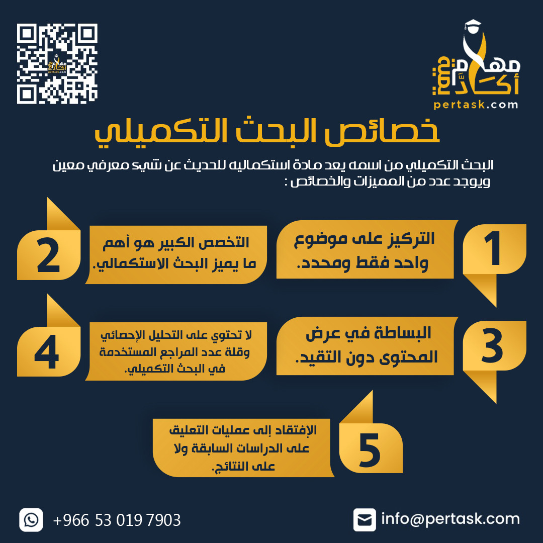 خصائص البحث التكميلي